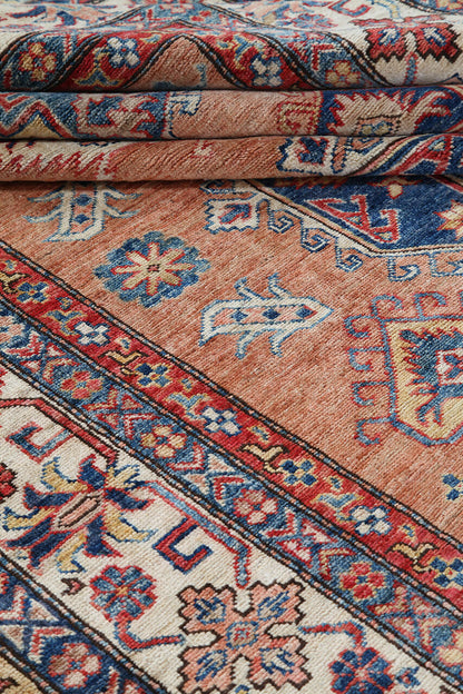 Classic Kazak carpet, Beige, handmade, 284x174cm