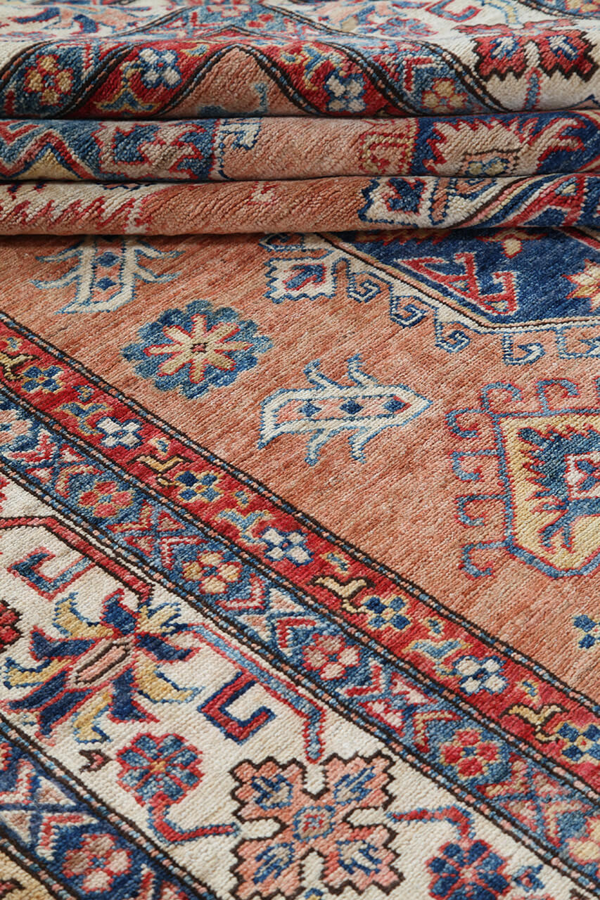 Classic Kazak carpet, Beige, handmade, 284x174cm