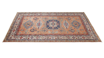 Classic Kazak carpet, Beige, handmade, 284x174cm