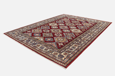 Tappeto Kazak Classico, Rosso, fatto a mano, 198x153cm - CarpetLiving
