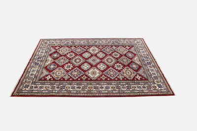 Tappeto Kazak Classico, Rosso, fatto a mano, 198x153cm - CarpetLiving