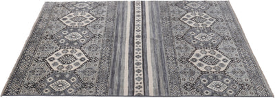 Tappeto Kazak Classico, Grigio, fatto a mano, 197x148cm