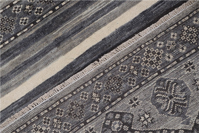 Tappeto Kazak Classico, Grigio, fatto a mano, 197x148cm