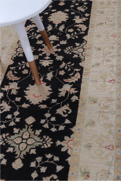Handmade Premium Ziegler Farahan Wool Rug, 434x85cm