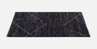 Tappeto passatoia moderno stile berbero nero, fatto a mano 190x53cm - CarpetLiving