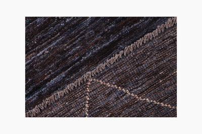 Tappeto passatoia moderno stile berbero nero, fatto a mano 190x53cm - CarpetLiving