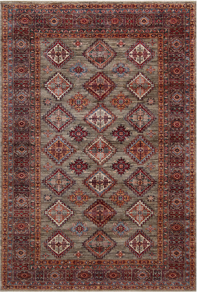 Tappeto Afghan Kazak premium in lana, fatto a mano 256x171cm