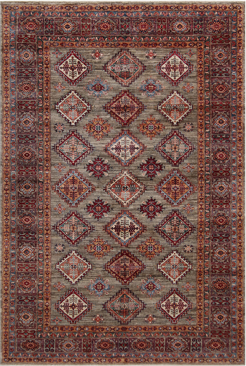 Handmade Premium Afghan Kazak Wool Rug, 256x171cm