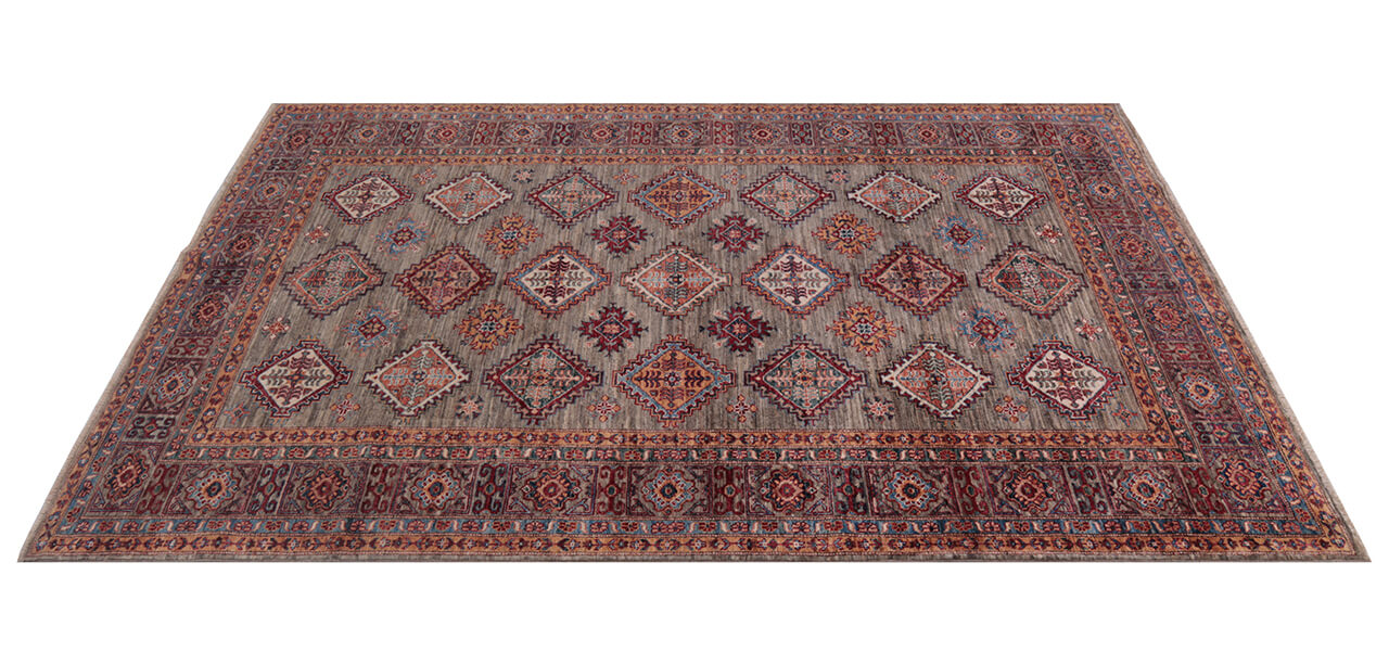 Handmade Premium Afghan Kazak Wool Rug, 256x171cm