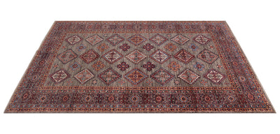 Tappeto Afghan Kazak premium in lana, fatto a mano 256x171cm