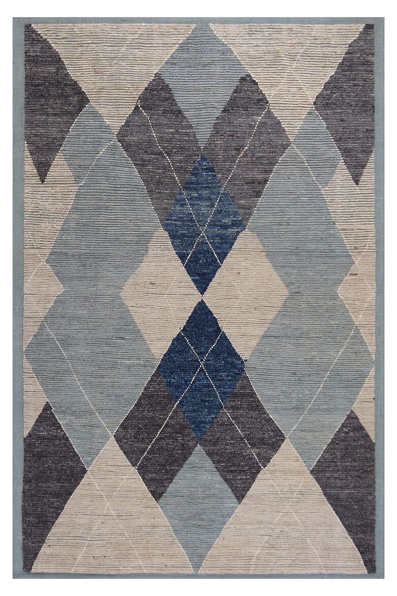 Modern design multi Berber style carpet, handmade 304x201cm