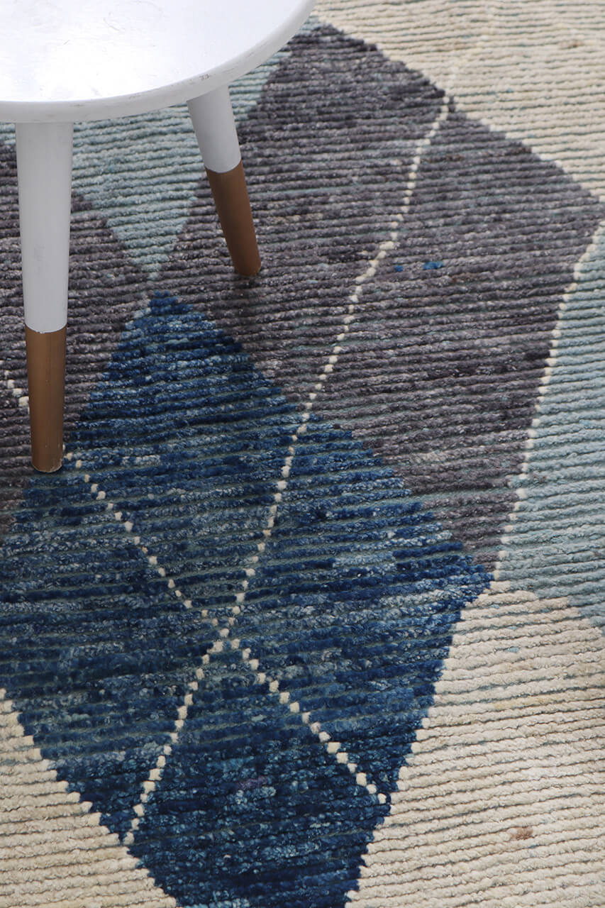 Modern design multi Berber style carpet, handmade 304x201cm