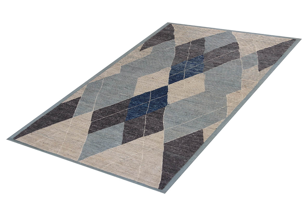Modern design multi Berber style carpet, handmade 304x201cm
