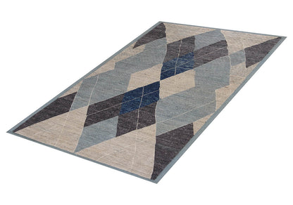 Modern design multi Berber style carpet, handmade 304x201cm