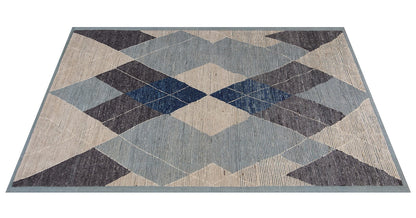 Modern design multi Berber style carpet, handmade 304x201cm
