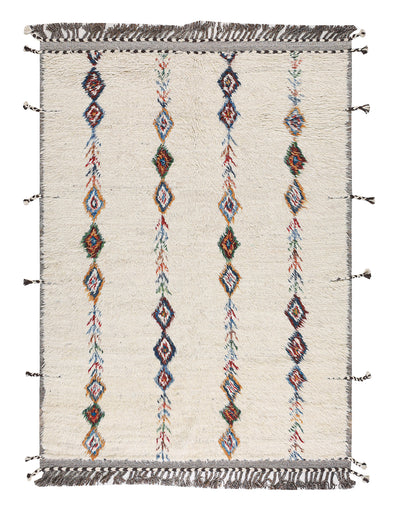 Tappeto berbero tribale multicolore, fatto a mano 238x174cm - CarpetLiving