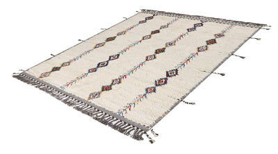 Tappeto berbero tribale multicolore, fatto a mano 238x174cm - CarpetLiving