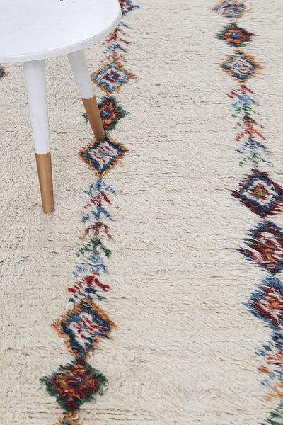 Tappeto berbero tribale multicolore, fatto a mano 238x174cm - CarpetLiving