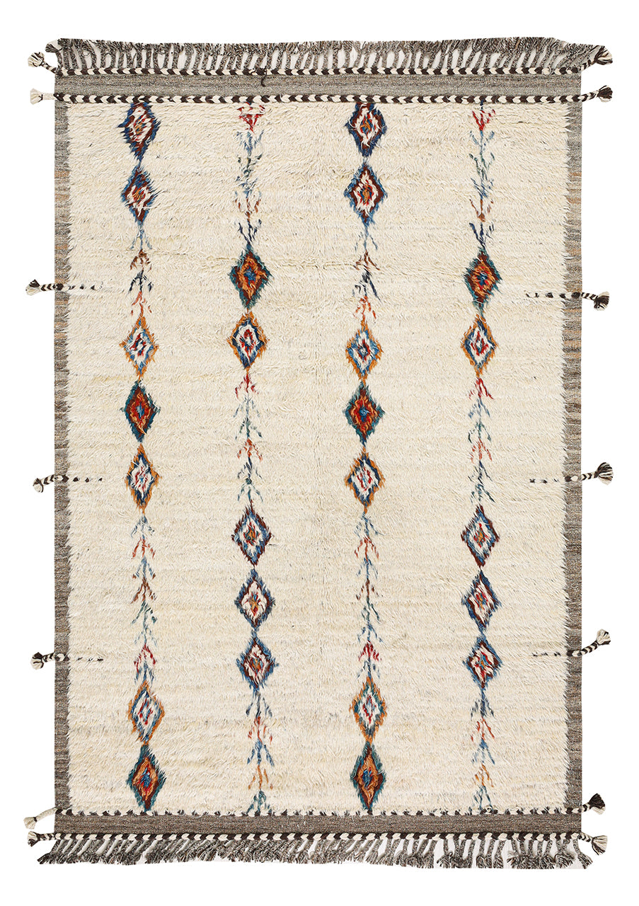 Tribal Berber carpet multi, handmade 254x173cm