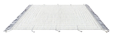 Tappeto design moderno bianco stile berbero, fatto a mano 200x157cm - CarpetLiving