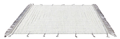 Tappeto design moderno bianco stile berbero, fatto a mano 243x186cm - CarpetLiving