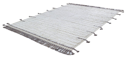 Tappeto design moderno bianco stile berbero, fatto a mano 300x212cm