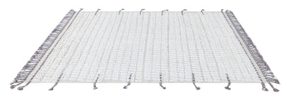 Tappeto design moderno bianco stile berbero, fatto a mano 300x212cm