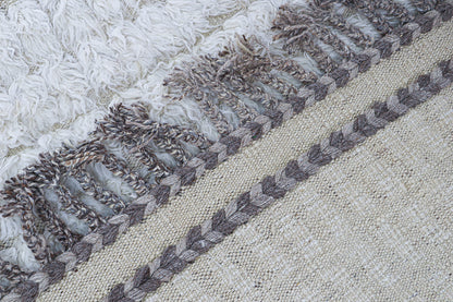 Tappeto design moderno bianco stile berbero, fatto a mano 300x212cm