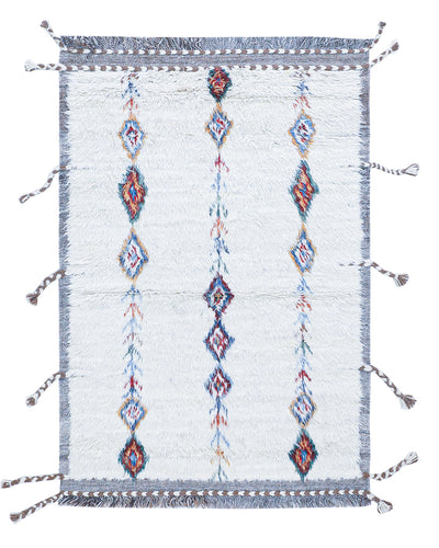 Tappeto berbero tribale bianco, fatto a mano 175x120cm - CarpetLiving