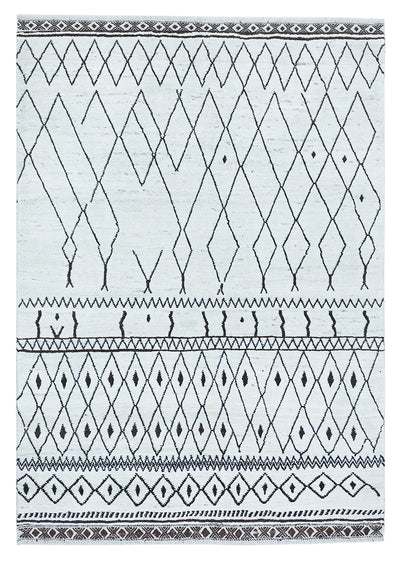 Tappeto design moderno bianco stile berbero, fatto a mano 276x197cm - CarpetLiving