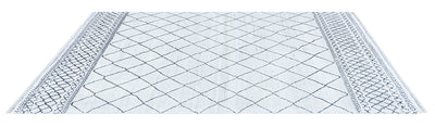 Tappeto design moderno bianco stile berbero, fatto a mano 228x146cm - CarpetLiving