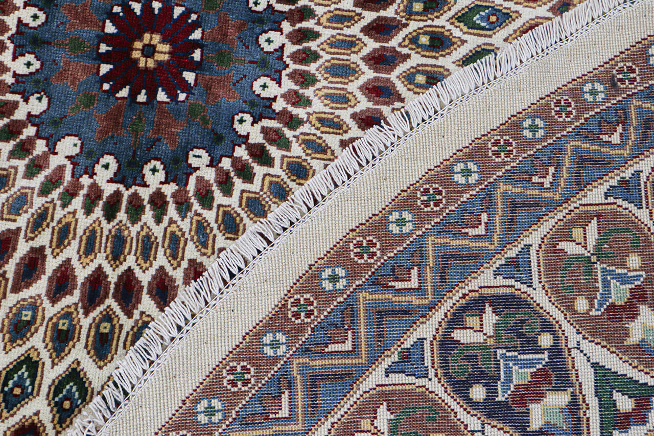 Classic Kazak round carpet, Multicoloured, handmade, 249x248cm