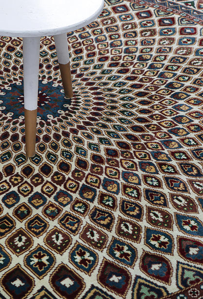 Tappeto rotondo Kazak Classico, Multicolore, fatto a mano, 249x248cm