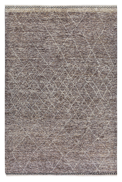 Modern design brown Berber style carpet, handmade 304x206cm