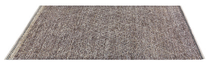 Modern design brown Berber style carpet, handmade 304x206cm