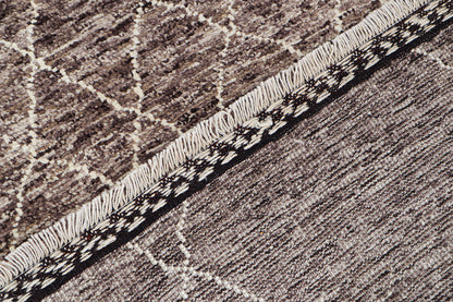 Modern design brown Berber style carpet, handmade 304x206cm