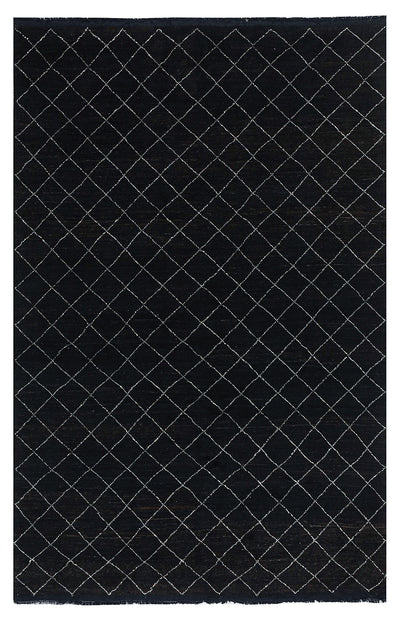 Tappeto design moderno nero stile berbero, fatto a mano 300x189cm - CarpetLiving