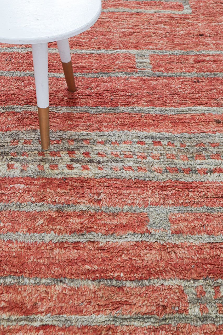 Modern design brown Berber style carpet, handmade 310x196cm