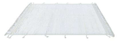 Modern design white Berber style carpet, handmade 237x179cm