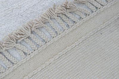 Tappeto design moderno bianco stile berbero, fatto a mano 237x179cm - CarpetLiving