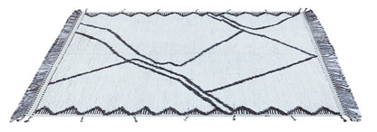Tappeto design moderno bianco stile berbero, fatto a mano 291x216cm
