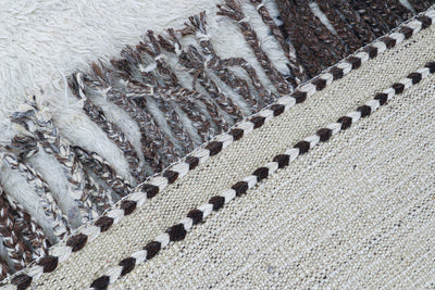 Tappeto design moderno bianco stile berbero, fatto a mano 291x216cm - CarpetLiving