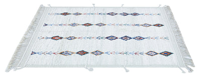 Tappeto berbero tribale bianco, fatto a mano 235x175cm - CarpetLiving