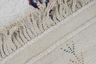 Tappeto berbero tribale bianco, fatto a mano 235x175cm - CarpetLiving