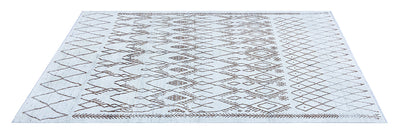 Tappeto design moderno bianco stile berbero, fatto a mano 267x202cm - CarpetLiving