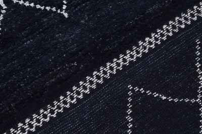 Tappeto design moderno nero stile berbero, fatto a mano 198x148cm - CarpetLiving