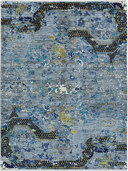 Tappeto Moderno Afghan Dragon, fatto a mano 245x175cm