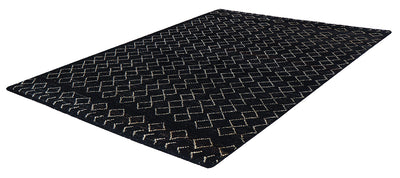 Tappeto design moderno nero stile berbero, fatto a mano 196x146cm - CarpetLiving