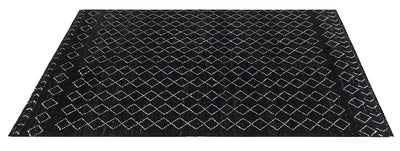 Tappeto design moderno nero stile berbero, fatto a mano 196x146cm - CarpetLiving