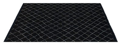 Tappeto design moderno nero stile berbero, fatto a mano 177x117cm - CarpetLiving